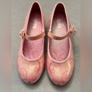 Girls Pink Glitter Mary Jane Heels Size 3 Wicked Dress Up Party Shoes